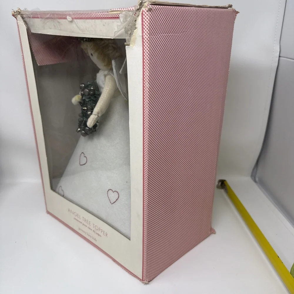 Pottery Barn Kids Holiday Angel Tree Topper With Bells, Hearts, Wreath Christmas